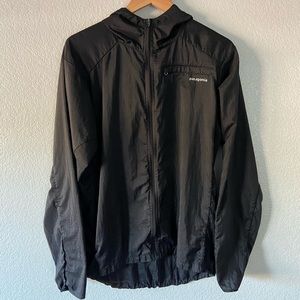 Patagonia Mens Houdini Windbreaker Jacket Black Hood Large